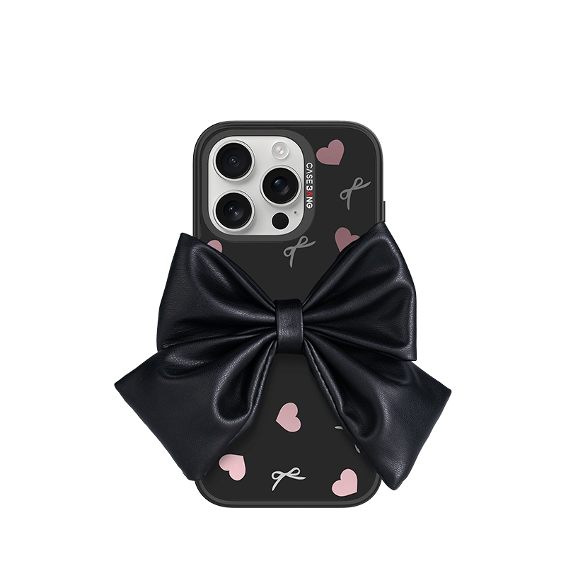 PEACH HEART BOW Imagisnap - CaseBangImagisnapCaseBangiPhone 16 Pro MaxBack Cover+Base Case