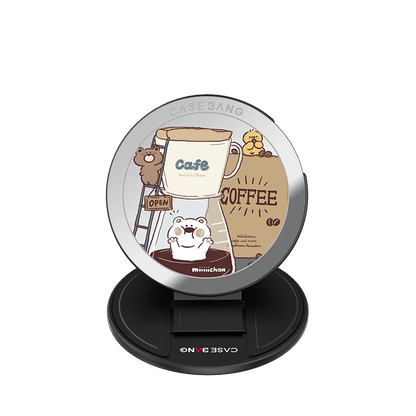 Bakery Bear MagSafe Grip Stand - CaseBangMagsafe Grip StandCaseBangCoffee BearBase Stand + Back Cover