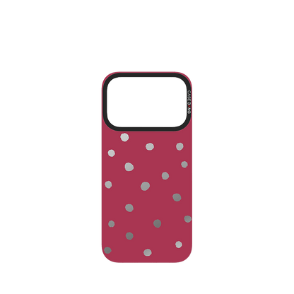 Berry Red Polka Dots Imagisnap - CaseBangImagisnapCaseBangiPhone 17 ProBack Cover