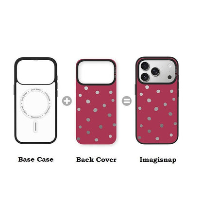 Berry Red Polka Dots Imagisnap - CaseBangImagisnapCaseBangSamsung S25 UltraBack Cover+Base Case
