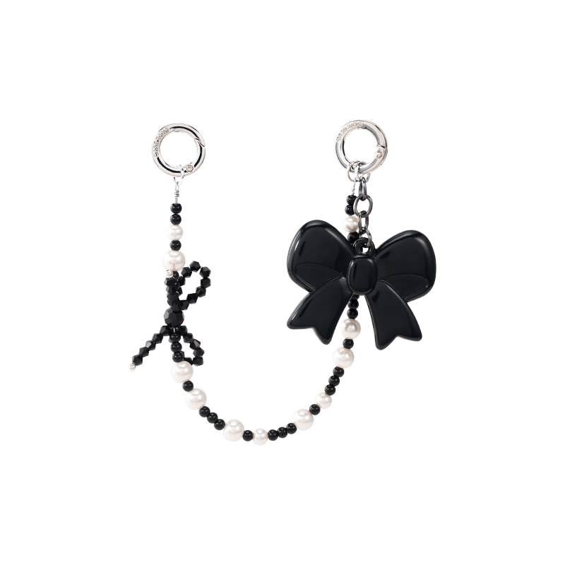 Black Bow Phone Hand Charm - CaseBangPhone CharmCaseBang