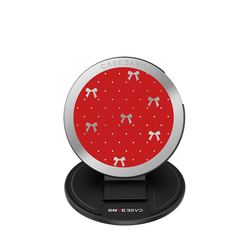 Classic Red Bow MagSafe Grip Stand - CaseBangMagsafe Grip StandCaseBangBase Stand + Back Cover