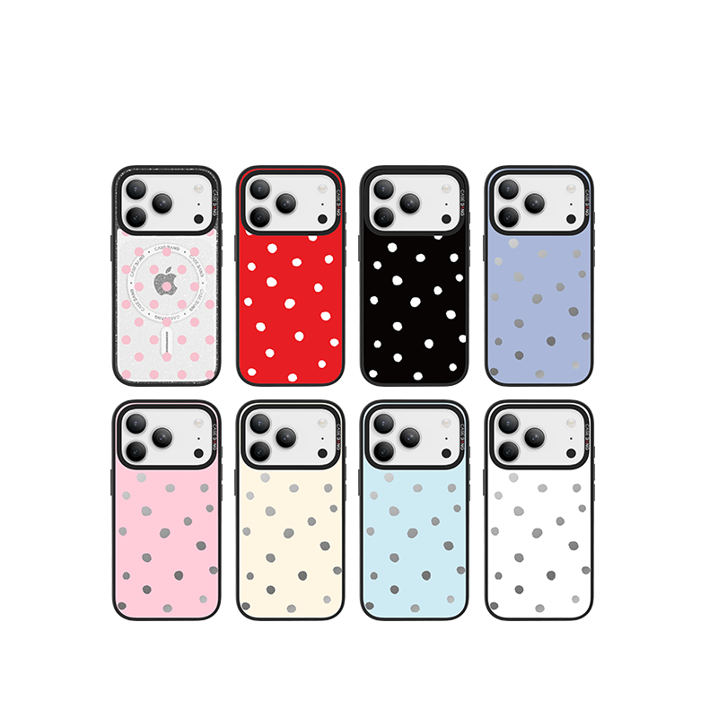 Coconut White Polka Dots Imagisnap - CaseBangImagisnapCaseBangiPhone 16 Pro MaxBack Cover+Base Case