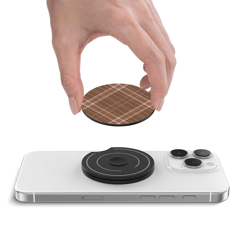 GENTLE PINK BROWN Magsafe Grip Stand - CaseBangMagsafe Grip StandCaseBangBase Stand + Back Cover