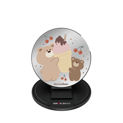 Ice Cream Teddy Bear Magsafe Grip Stand - CaseBangMagsafe Grip StandCaseBangBase Stand + Back Cover