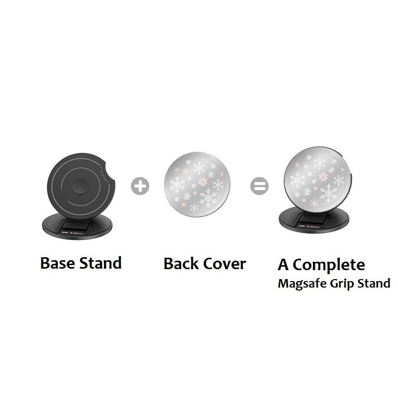 Icy Pink Snowflake MagSafe Grip Stand - CaseBangMagsafe Grip StandCaseBangBack Cover