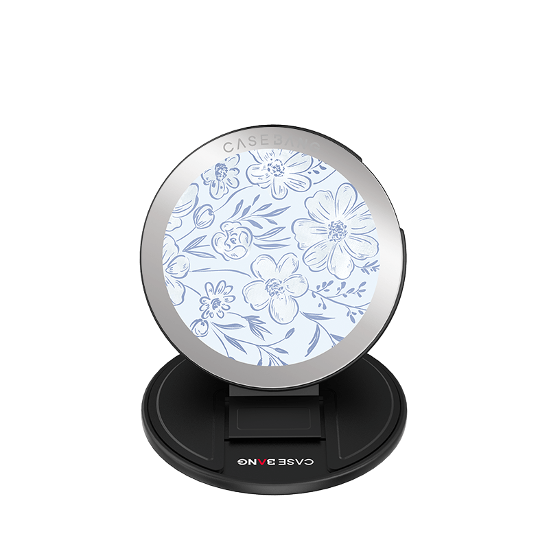 Little Blue Flowers MagSafe Grip Stand - CaseBangMagsafe Grip StandCaseBangBase Stand + Back Cover