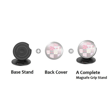 Love Patchwork MagSafe Grip Stand - CaseBangMagsafe Grip StandCaseBangBase Stand + Back Cover