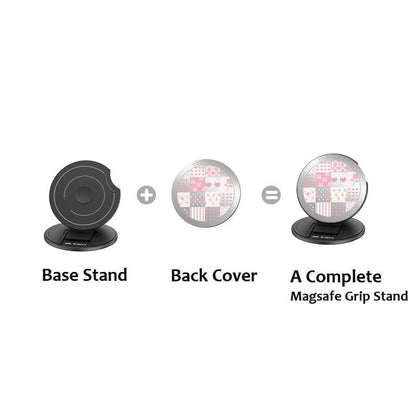 Love Patchwork MagSafe Grip Stand - CaseBangMagsafe Grip StandCaseBangBase Stand + Back Cover