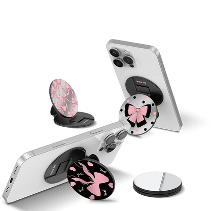 PEACH HEART BOW Magsafe Grip Stand - CaseBangMagsafe Grip StandCaseBangBack Cover
