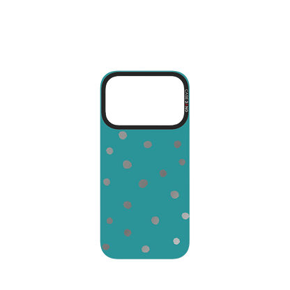 Peacock Green Polka Dots Imagisnap - CaseBangImagisnapCaseBangiPhone 17 ProBack Cover