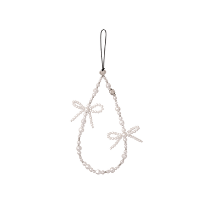 Pearl Bow Wrist Strap - CaseBangWrist StrapCaseBangWhite