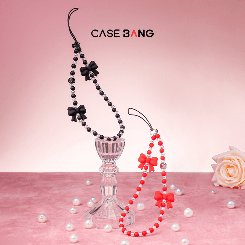 Pearl & Bow Wrist Strap - CaseBangWrist StrapCaseBangPink