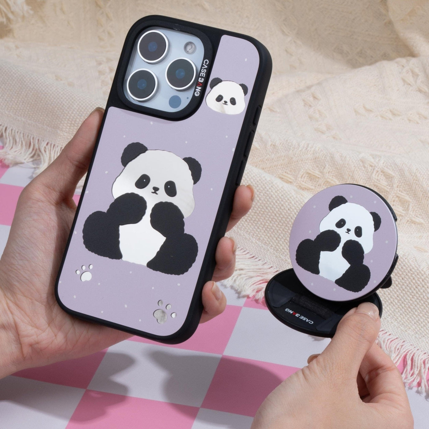 Pink Panda Magsafe Grip Stand - CaseBangMagsafe Grip StandCaseBangBack Cover