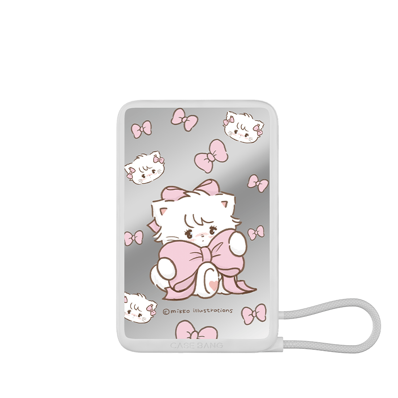 Power Bank with Built - in Cable - CaseBangPower BankCaseBangMousse & Ribbon Bow