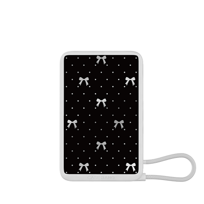 Power Bank with Built - in Cable - CaseBangPower BankCaseBangMidnight Black Bow