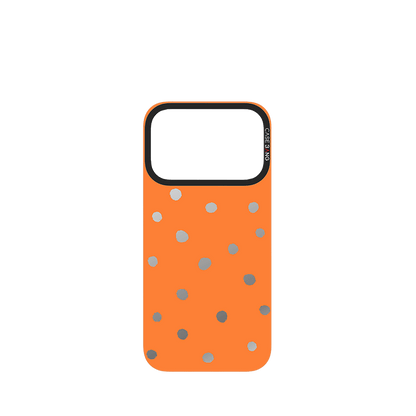 Pumpkin White Polka Dots Imagisnap - CaseBangImagisnapCaseBangiPhone 17 Pro MaxBack Cover