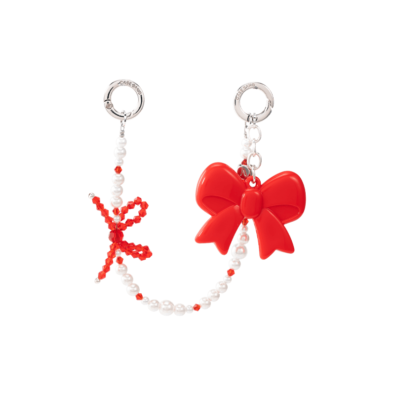 Red Bow Phone Hand Charm - CaseBangPhone CharmCaseBang